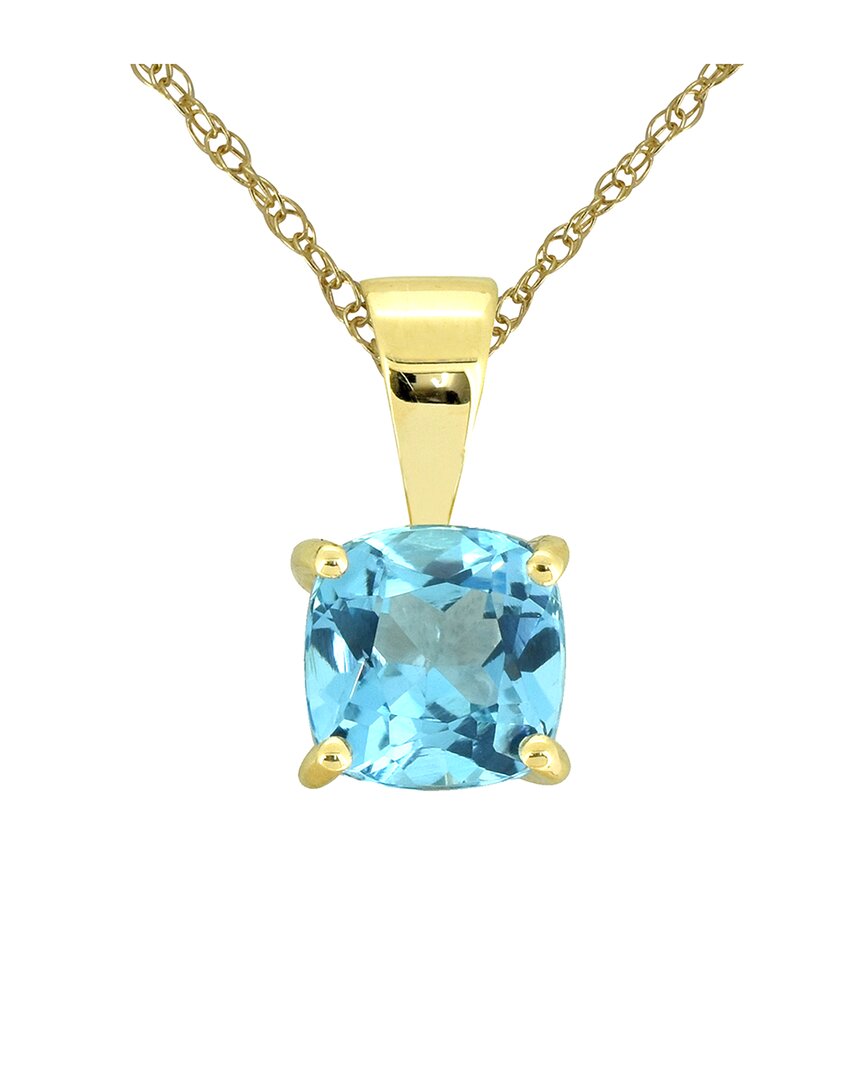 Tiramisu 10k 1.00 Ct. Tw. Swiss Blue Topaz Necklace