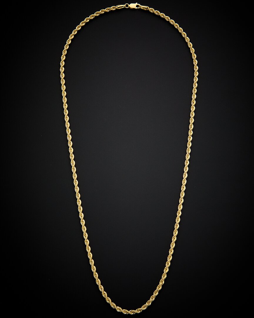 Italian Gold Hollow Rope Necklace