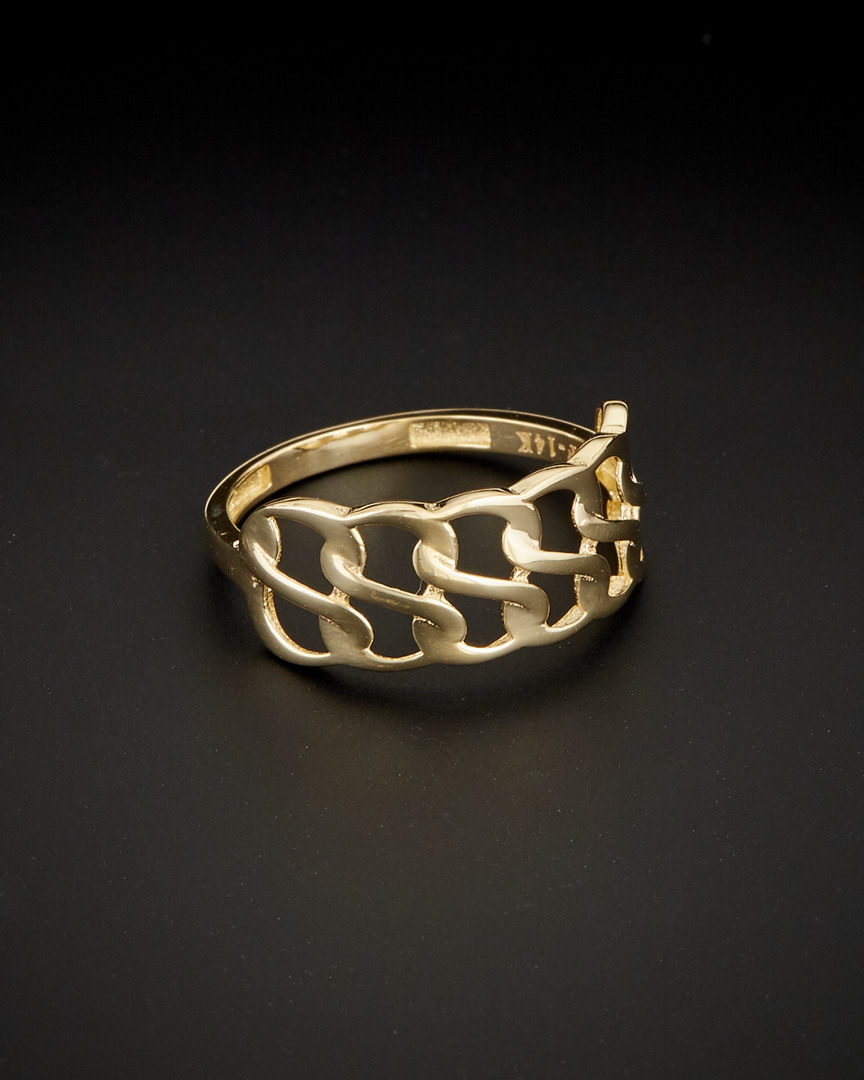 Italian Gold Double Row Curb Ring
