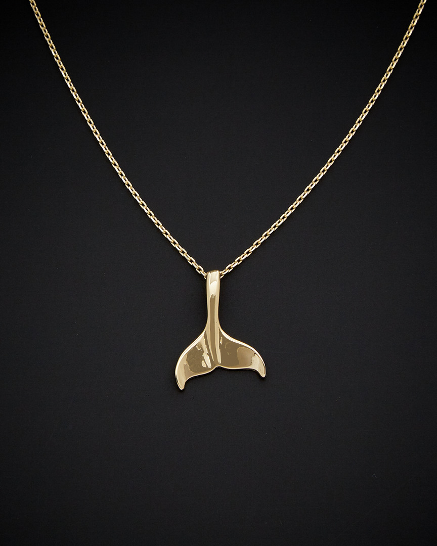 Italian Gold Dolphin Tail Necklace