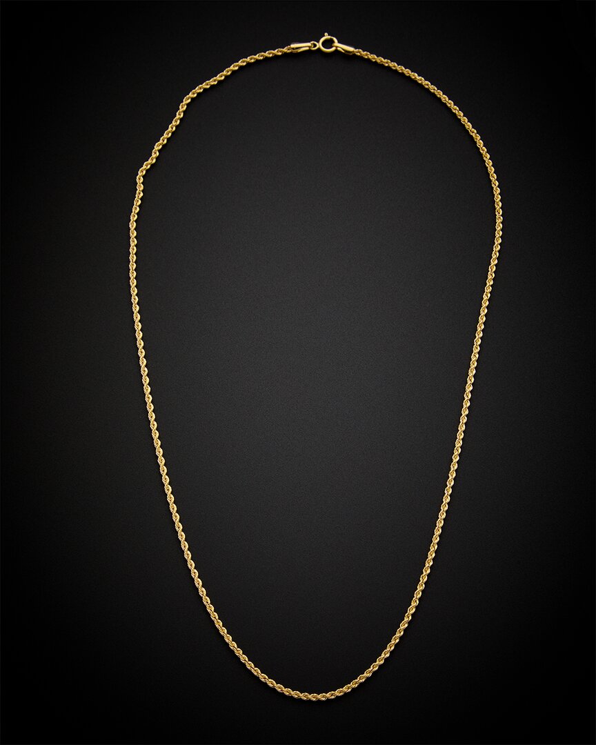 Italian Gold Hollow Rope Necklace