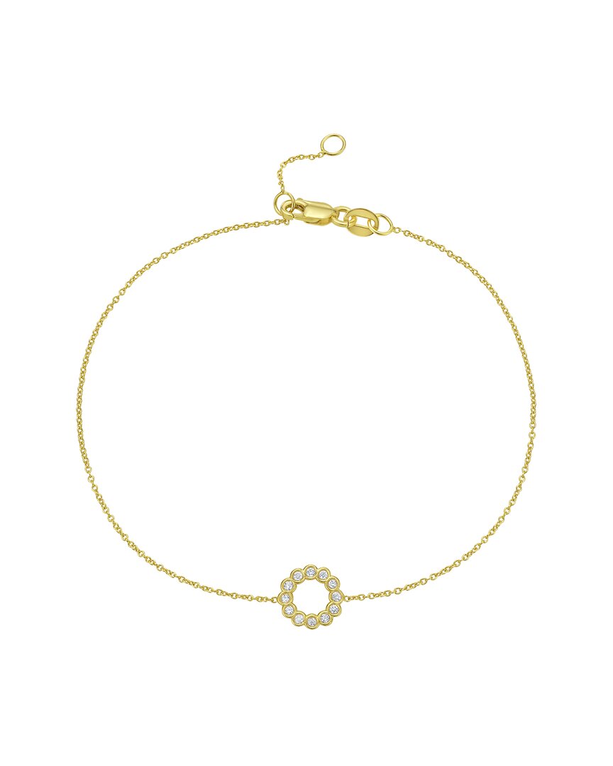 Italian Gold 14k 0.06 Ct. Tw. Diamond Bracelet