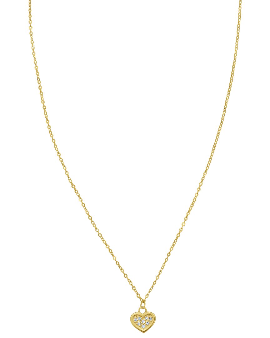 Italian Gold 14k 0.04 Ct. Tw. Diamond Heart Necklace