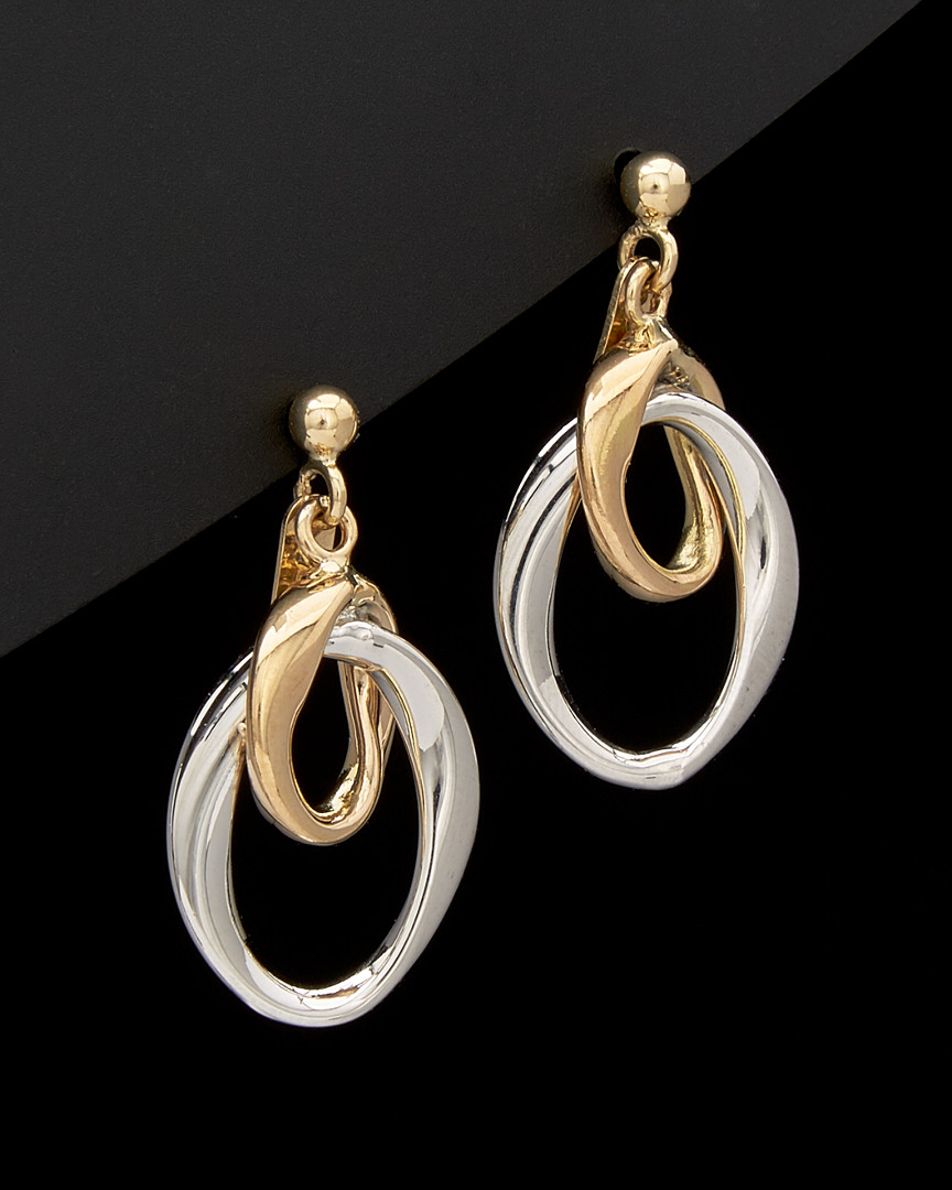 Italian Gold Two-tone Earrings