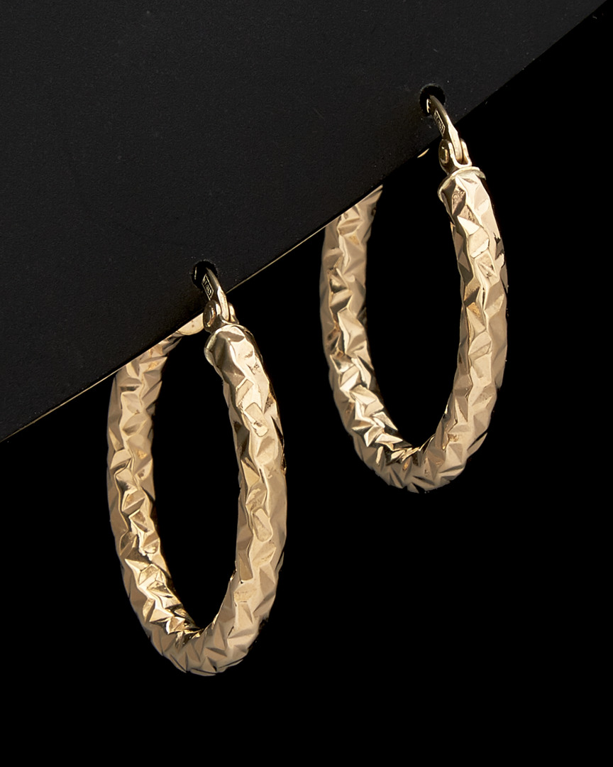 Italian Gold Round Hoops