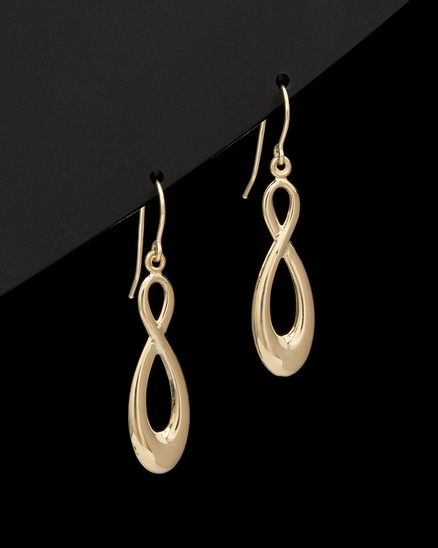 Italian Gold Infinity Drop Earrings