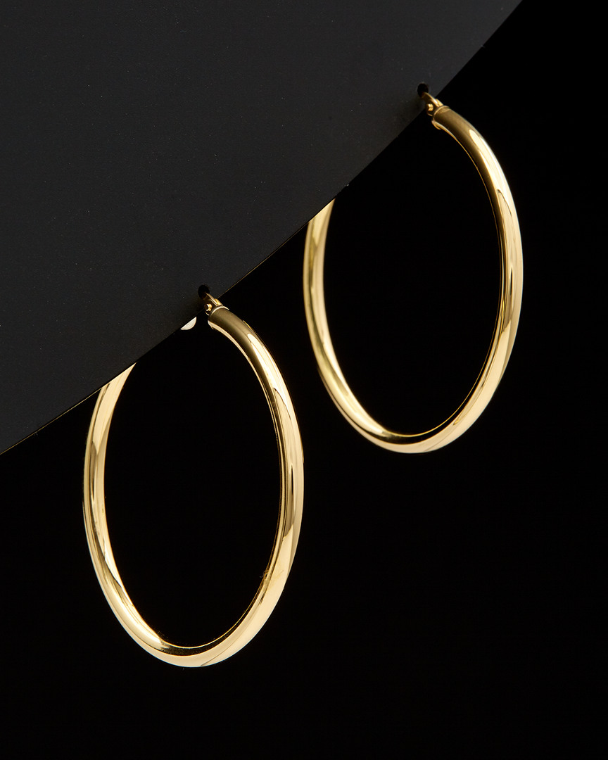 Italian Gold Polished Hoops
