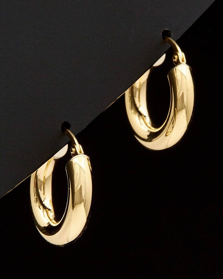 Italian Gold Polished Hoops