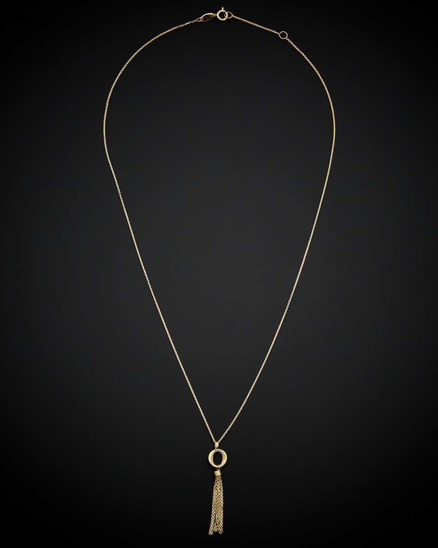 Italian Gold Tassel Necklace