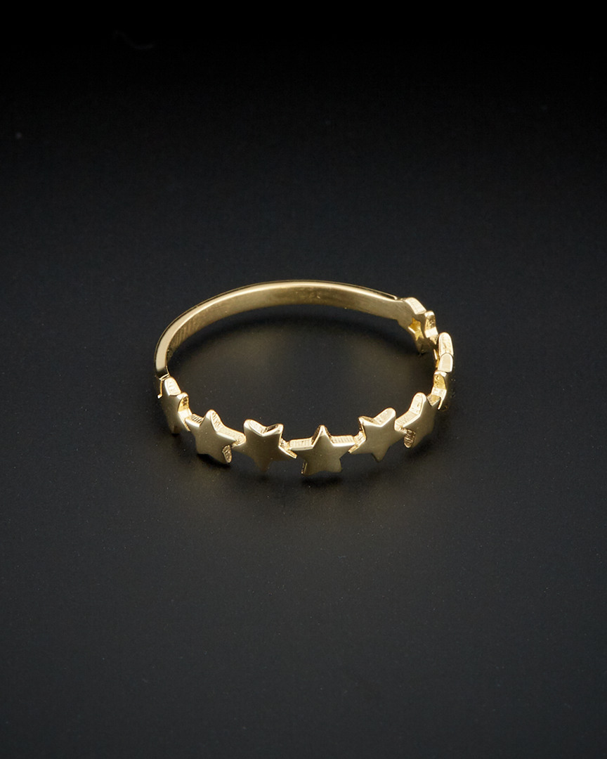 ITALIAN GOLD 14K ITALIAN GOLD STARS RING