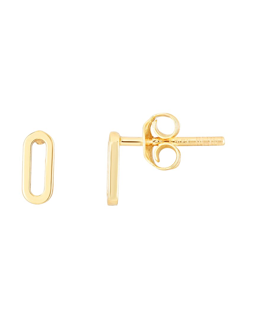 Italian Gold Paperclip Studs