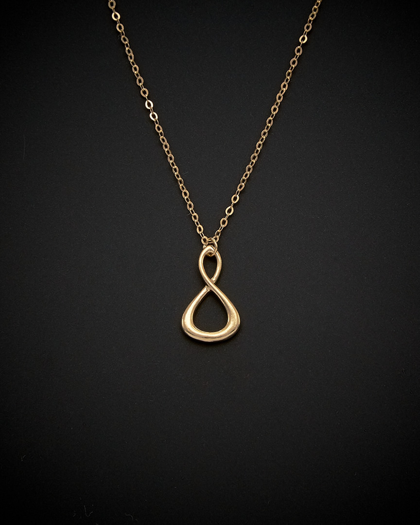 Italian Gold Infinity Pendant Necklace