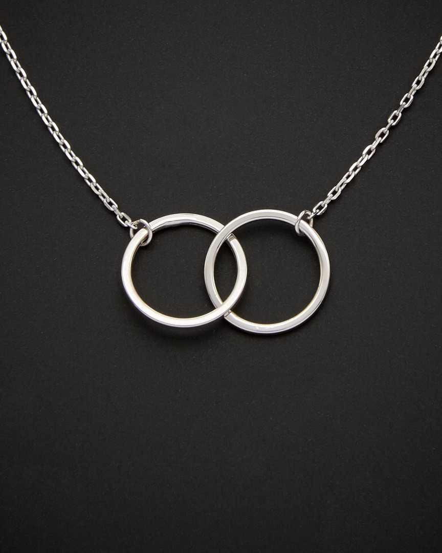 Italian Gold Double Circle Necklace