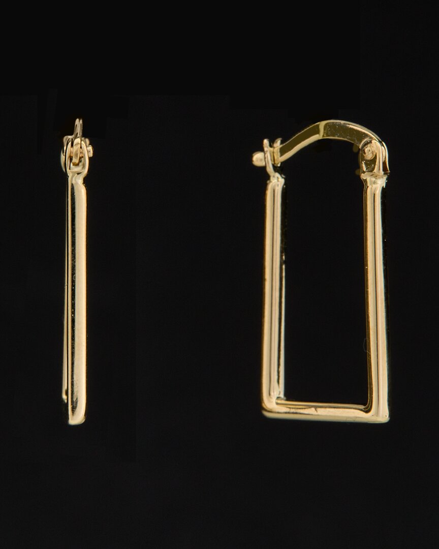 Italian Gold Rectangular Hoops