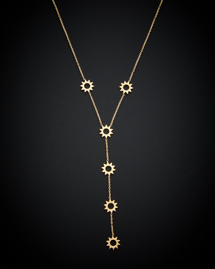 Italian Gold Sun Station Necklace