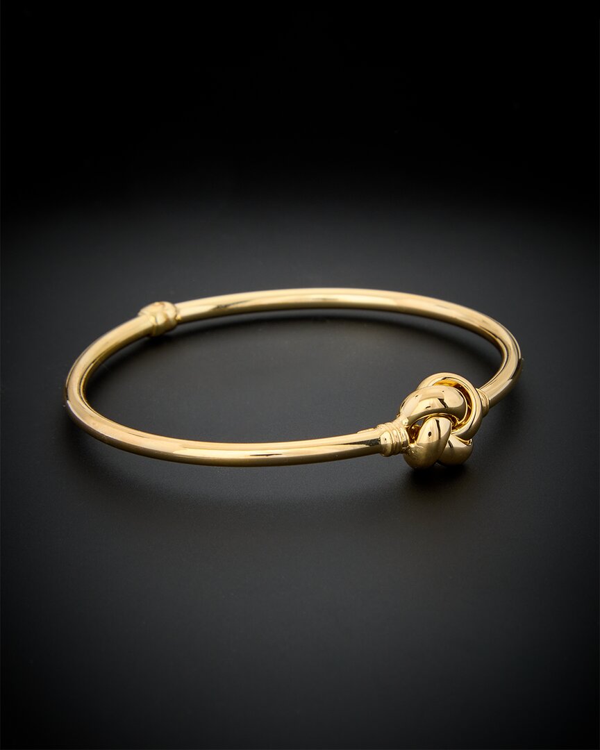 Italian Gold Love Knot Bangle Bracelet