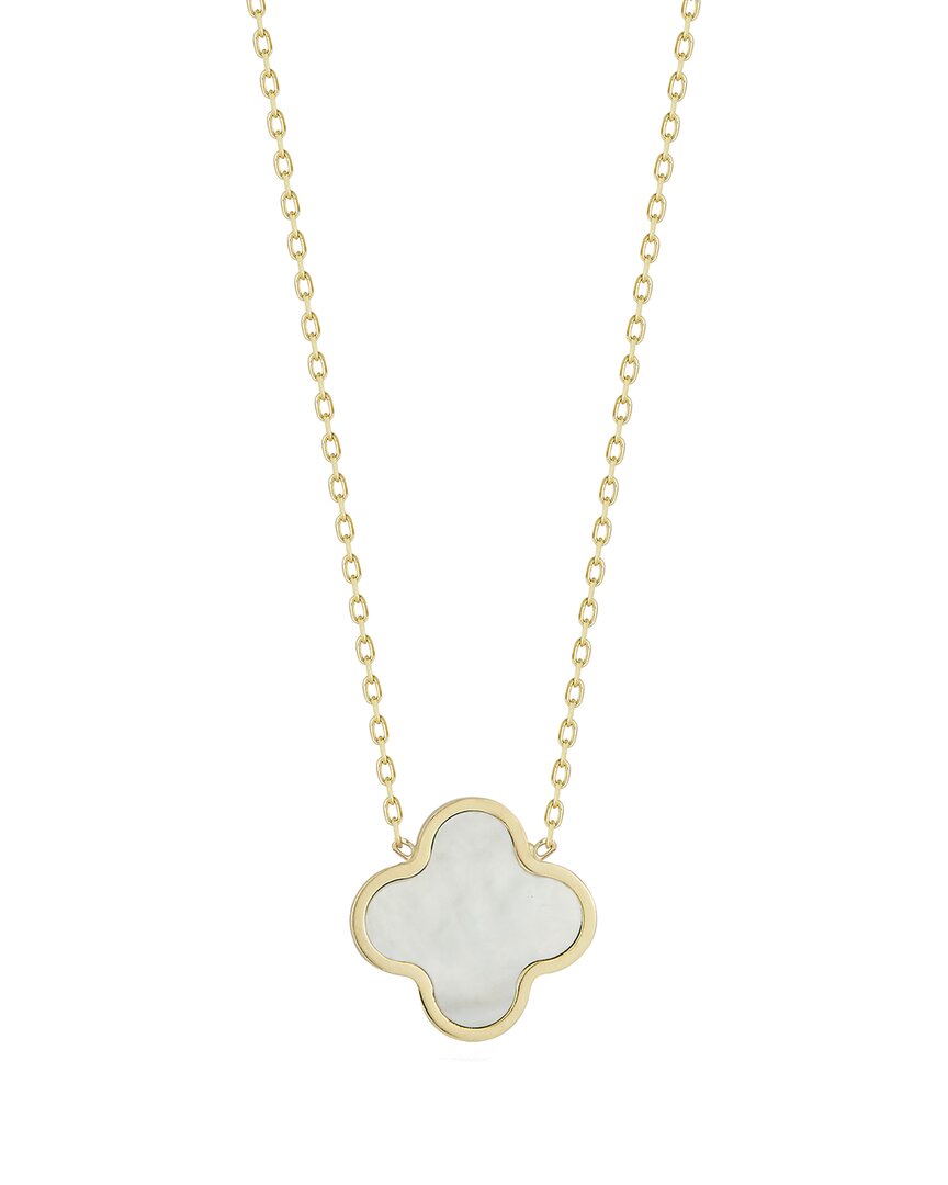 Ember Fine Jewelry 14K Pearl Clover Necklace