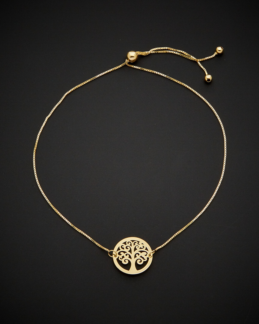 Italian Gold Tree Of Life Bolo Bracelet