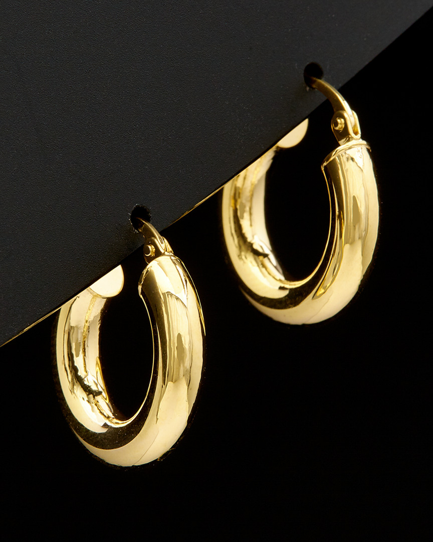 Italian Gold Polished Hoops