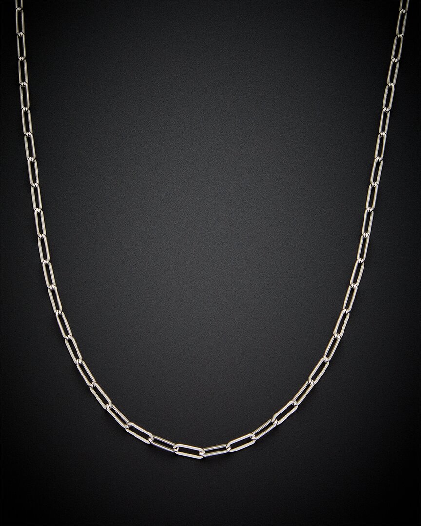 Italian Gold 14k  Polished Paperclip Chain Necklace