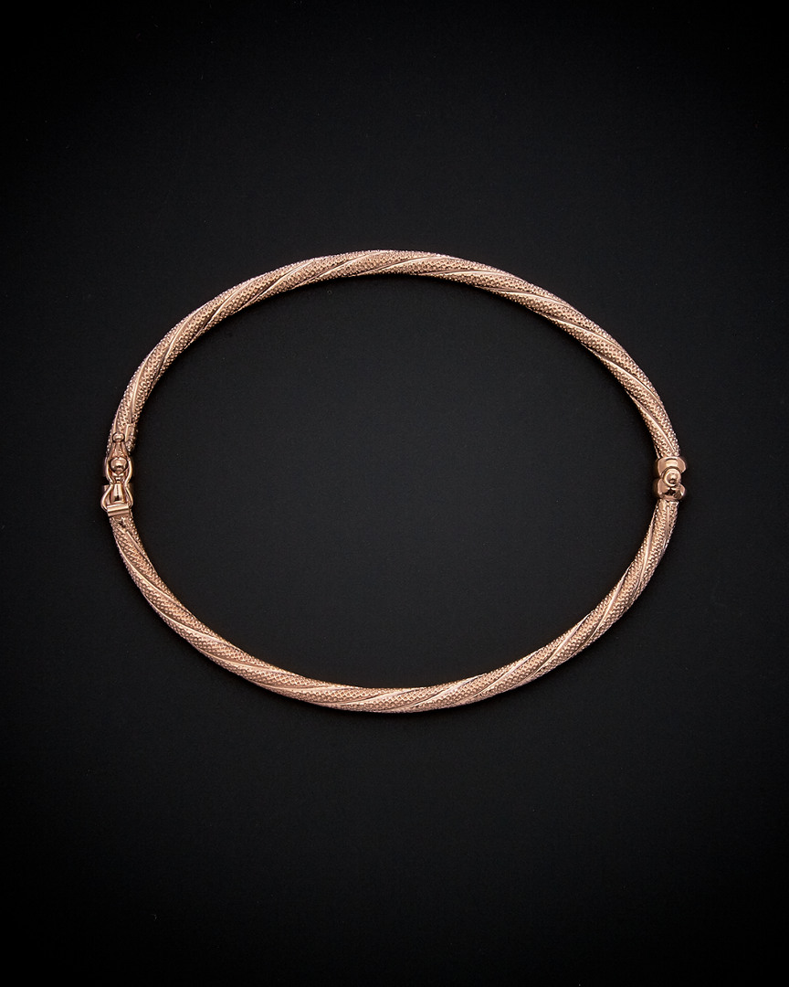 Italian Gold 18k Italian Rose Gold Twist Bangle