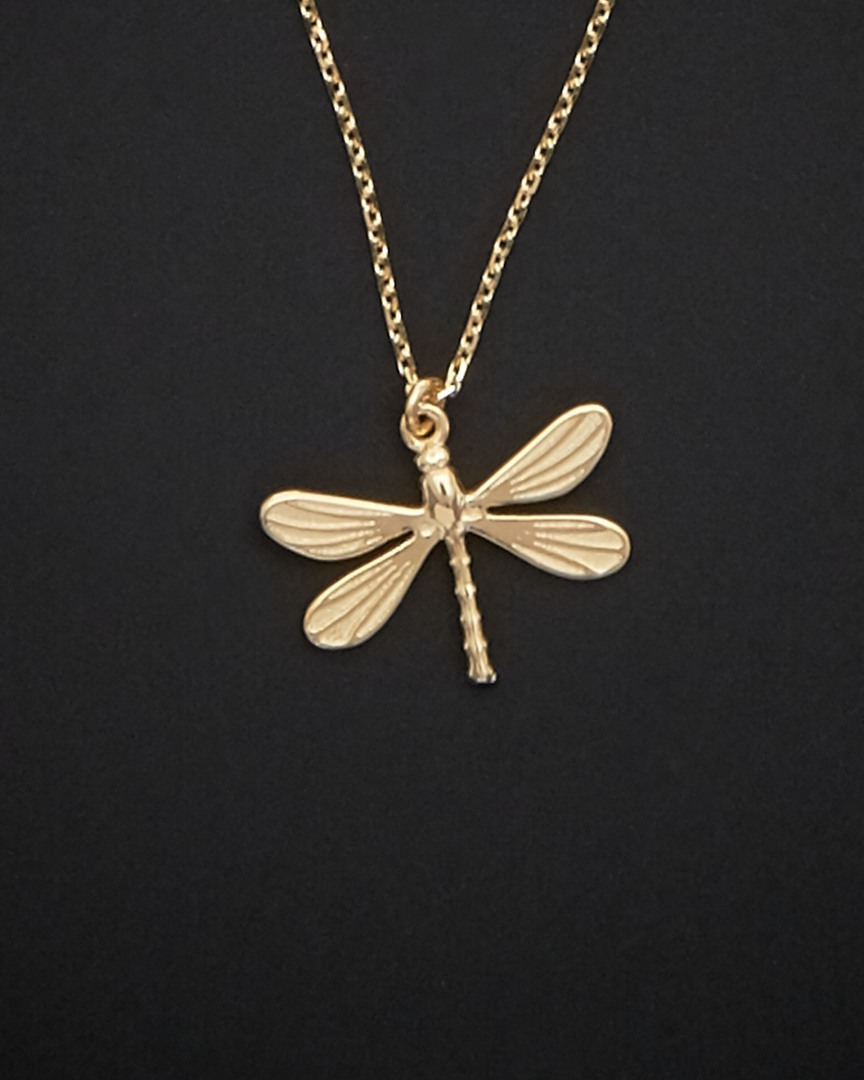 Italian Gold Dragonfly Necklace