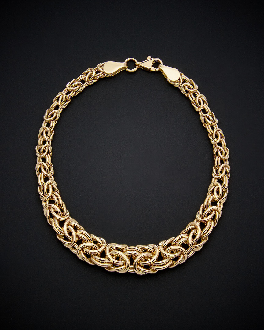Italian Gold Graduated Byzantine Bracelet