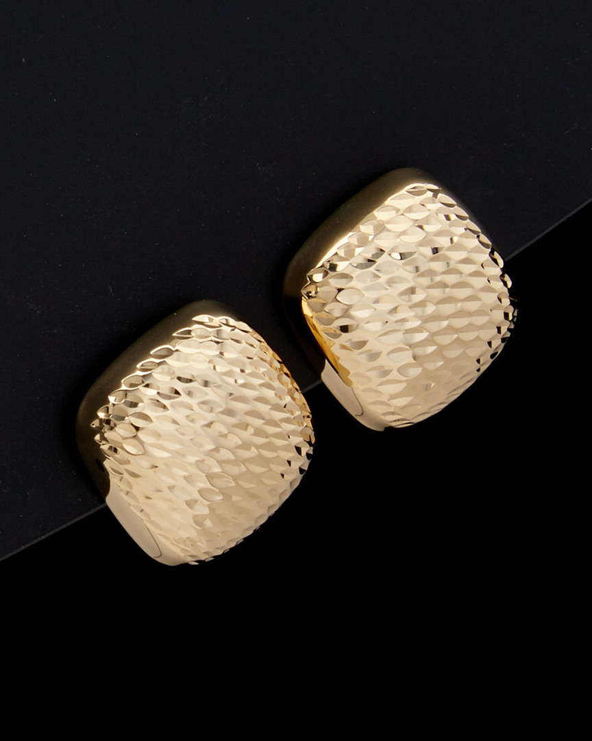 Italian Gold Square Button Studs