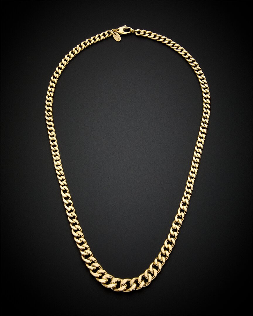 Italian Gold Graduated Curb Link Necklace