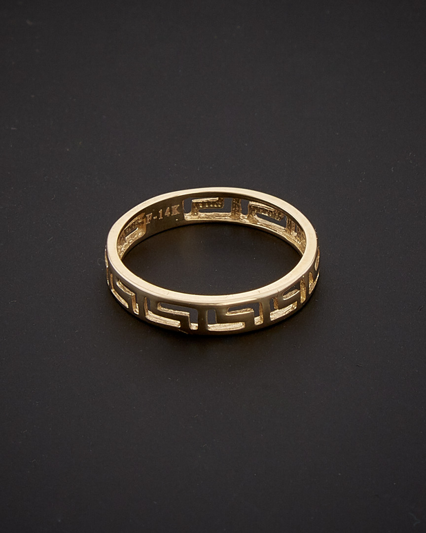 ITALIAN GOLD 14K ITALIAN GOLD GREEK KEY BAND RING