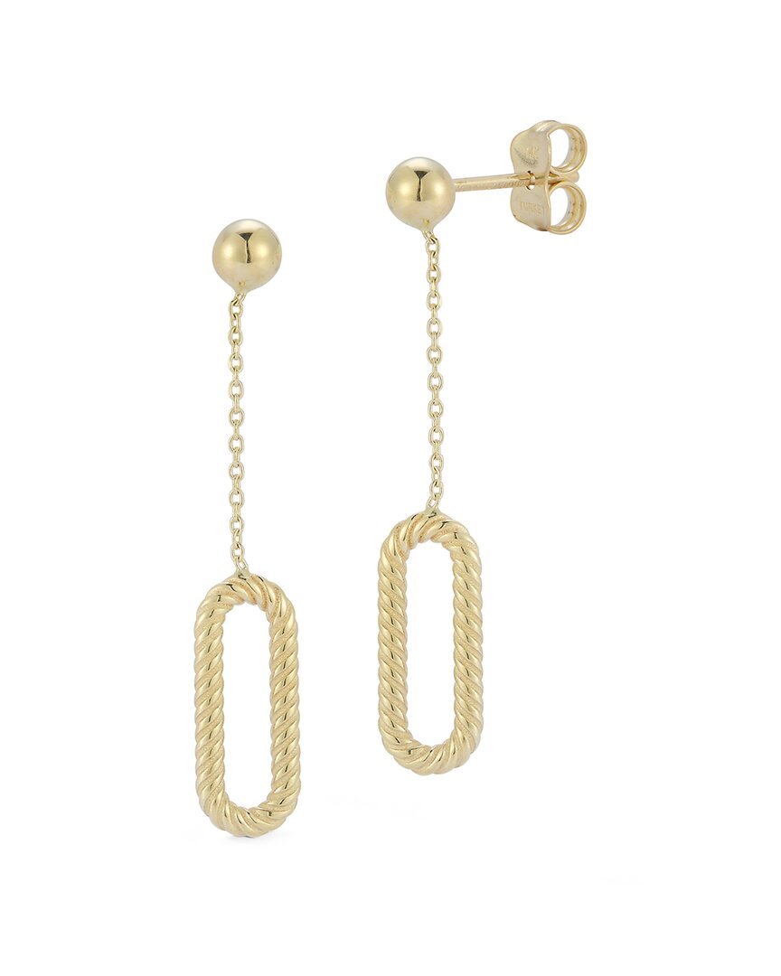 Italian Gold Link Drop Earrings