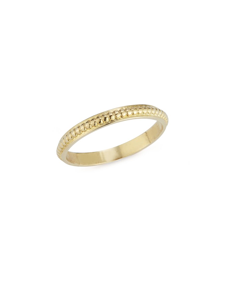 Italian Gold Beaded Band Ring