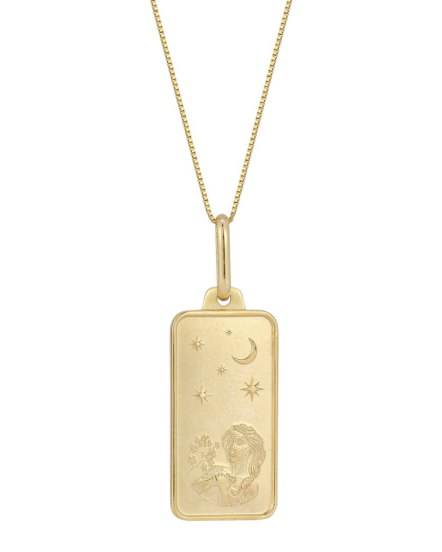 Italian Gold Zodiac Pendant Necklace