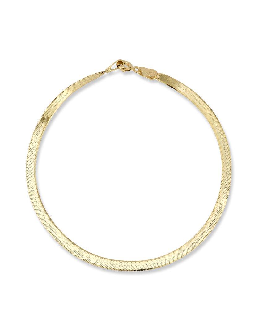 Italian Gold Herringbone Link Chain Bracelet In 10k Gold