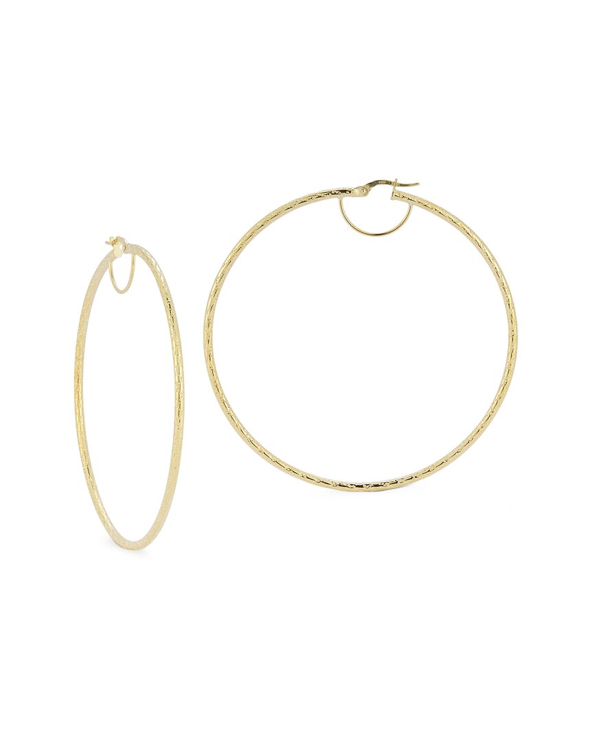Italian Gold X-large Hammered Hoops