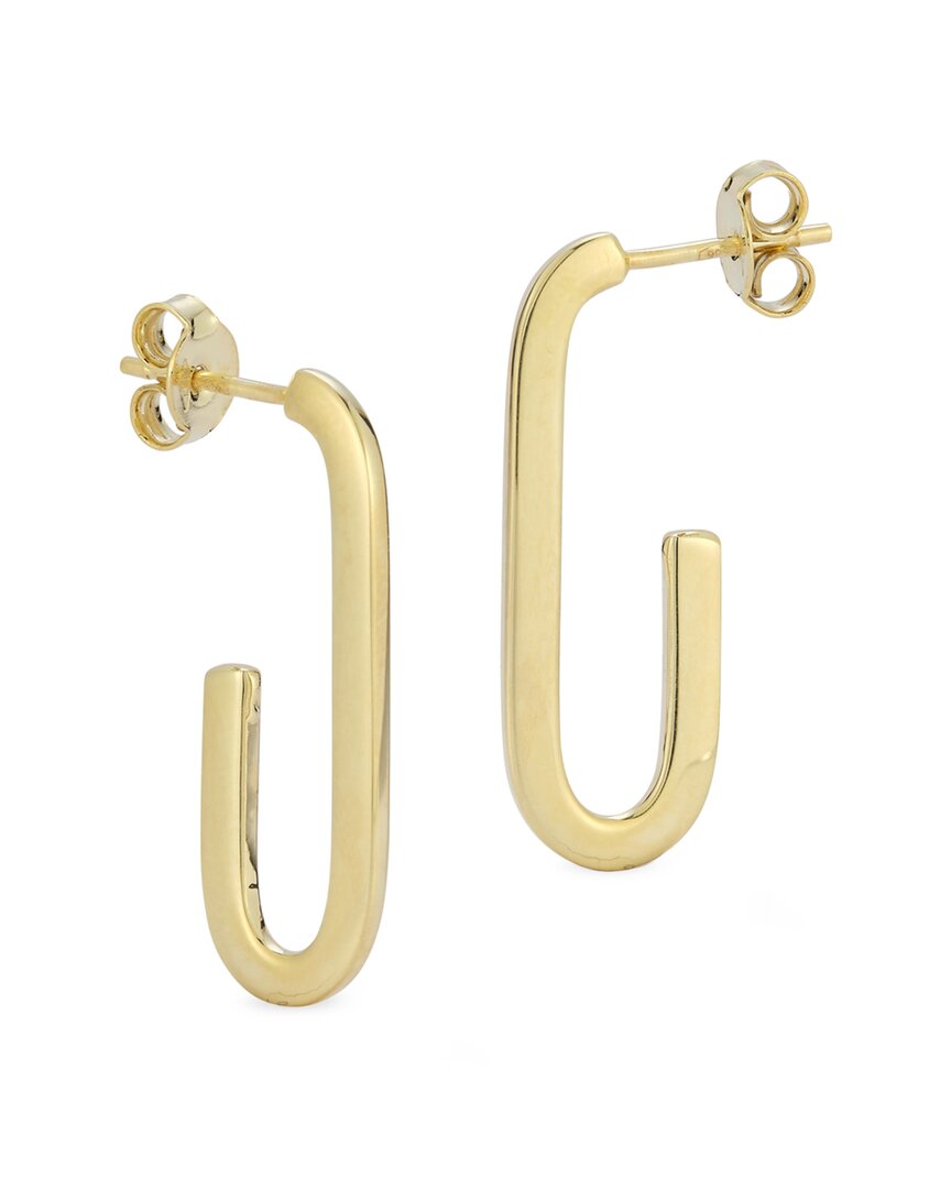 Italian Gold 14k Elongated Earrings