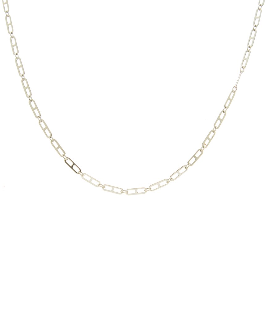 Italian Gold 14k 2.2mm Mariner Paperclip Link Necklace In Metallic