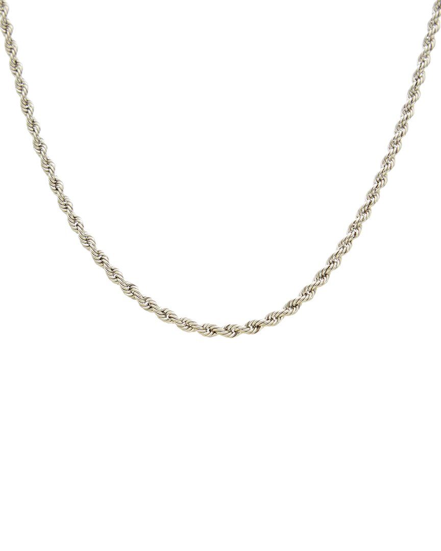 Italian Gold 14k 2.7mm Hollow Rope Necklace In Metallic
