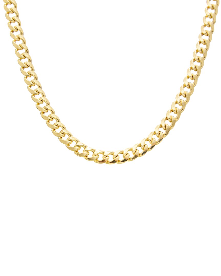 Italian Gold 14k 5.2mm Semi-solid Miami Cuban Necklace In Gold