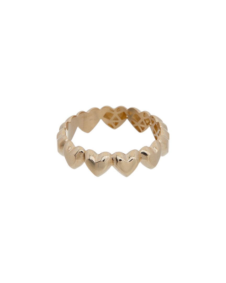 Italian Gold 14k 5.3mm Puffed Heart Band Ring In Gold