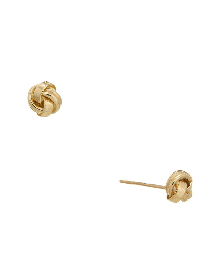 Italian Gold 14k Love Knot Stud Earrings In Gold