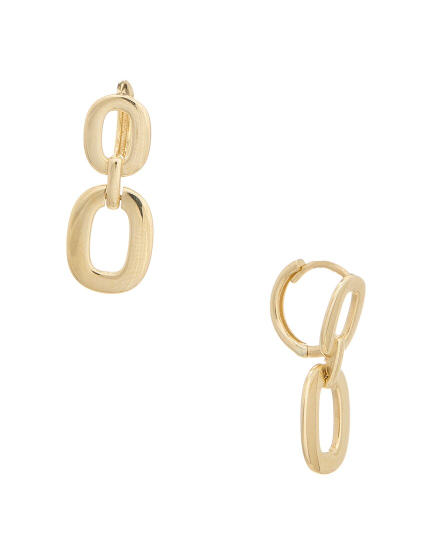 Italian Gold 14k Oval Drop Leverback Earrings In Gold