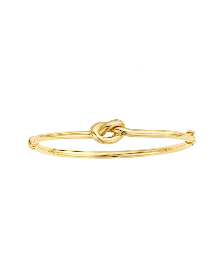 Italian Gold Love Knot Bangle Bracelet