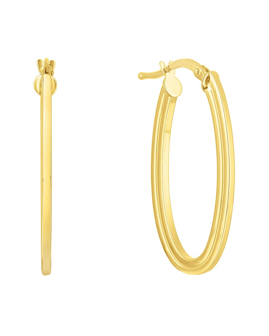 Italian Gold Oval Hoops