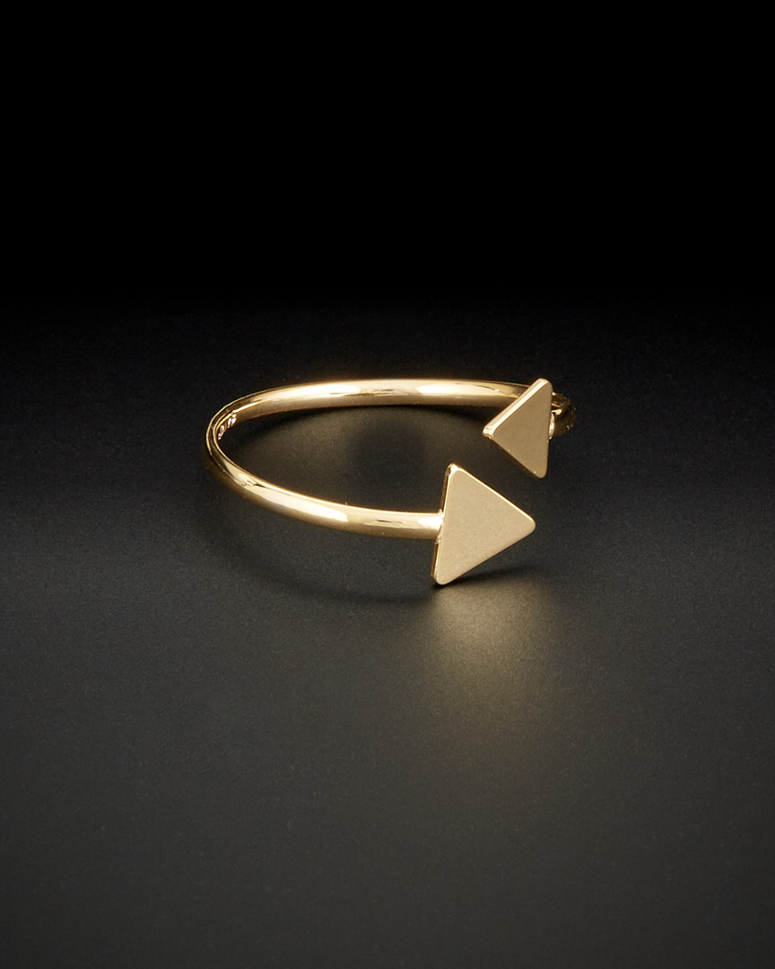 Italian Gold Double Triangle Open Ring