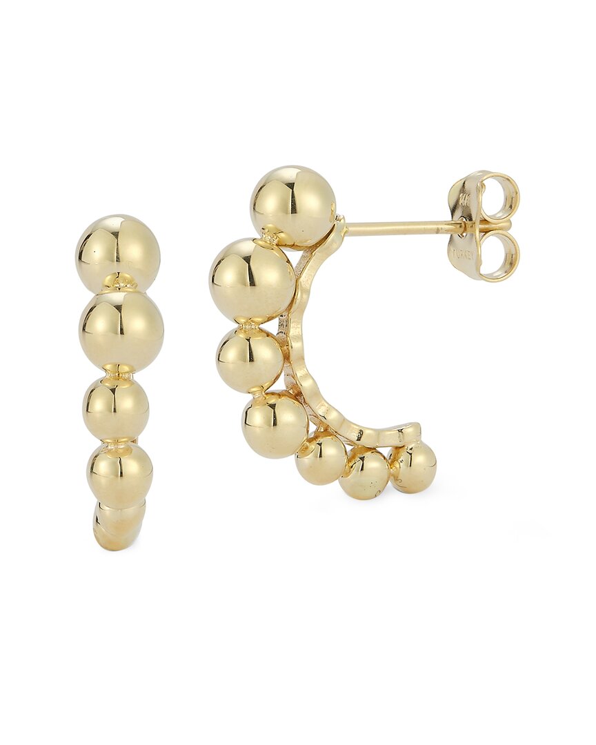 Ember Fine Jewelry 14k Graduated Bubble Huggie Earrings