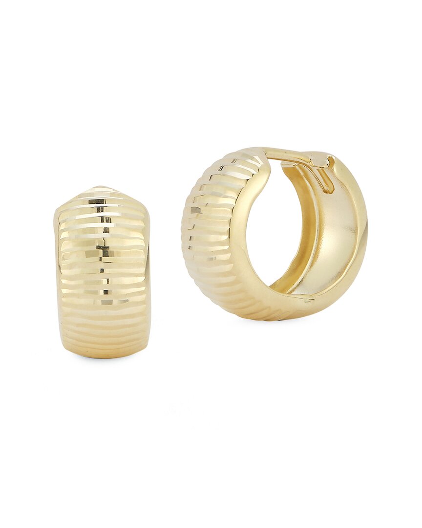 Ember Fine Jewelry 14K Cut Bold Huggie Earrings