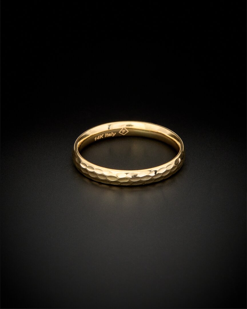 Italian Gold Hammered Ring