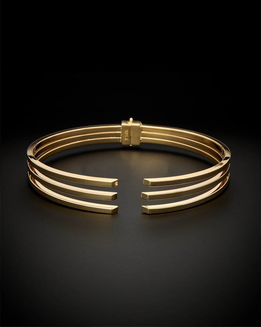 Italian Gold Triple Hinge Cuff Bracelet
