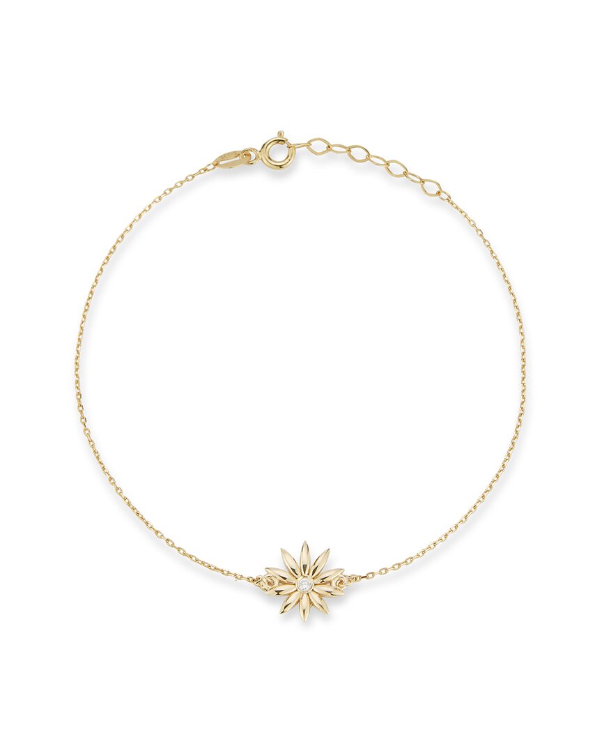 Ember Fine Jewelry 14K 0.02 ct. tw. Diamond Flower Bracelet